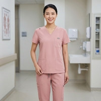 Ensemble de tenues médicales ultra douces et extensibles dans les quatre sens, respirantes, style yoga, pour un confort tout au long de la journée