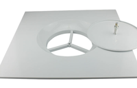 Grille réglable en aluminium pour CVC, diffuseur de plafond carré et circulaire avec amortisseur
