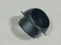 Hotte d'extraction murale noire en acier inoxydable, design moderne, pour cuisine et hôpital, avec fonction d'économie d'énergie
