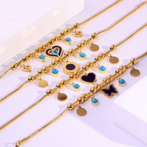 All'ingrosso tricolore Oro placcato Religiosa croce Mujer Virgen De Guadalupe Pulseras De Oro moda donna catena bracciali gioielli - Product Image 4