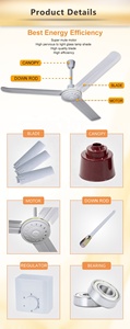 <span class=keywords><strong>Ventilador</strong></span> <span class=keywords><strong>de</strong></span> <span class=keywords><strong>Techo</strong></span> <span class=keywords><strong>de</strong></span> CA Estilo SMC <span class=keywords><strong>de</strong></span> 56 Pulgadas con Tres Aspas Metálicas Planas para el <span class=keywords><strong>Mercado</strong></span> Sudamericano - Product Image 5