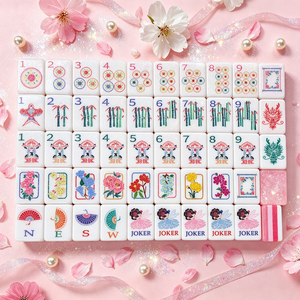 Juego de Mahjong Americano Personalizado de Acrílico Rosa, 160 Fichas, 4 Capas, Diseño Completamente Personalizado - Product Image 6