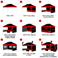 Tenda Rangka Baja Oxford 300D, Kanopi Pop-Up Heksagonal Ganda 10x15FT - Tahan Angin, Dapat Dilipat, Portabel untuk Olahraga & Taman