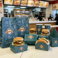 Échantillon Gratuit - Boîte à Emporter en Papier Recyclable Série LOGO pour Poulet Frit, Frites, Hamburgers - Emballage Alimentaire Rapide