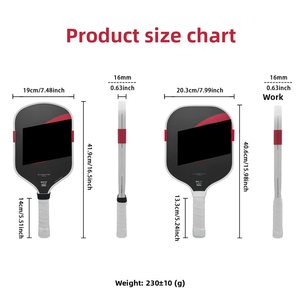 ไม้พายพิคเคิลบอลรุ่นที่ห้า คุณภาพสูง ทำจากโฟม EVA รอบด้าน พร้อมตุ้มถ่วงน้ำหนักโลหะ  วัสดุคาร์บอนไฟเบอร์ดิบ - Product Image 6