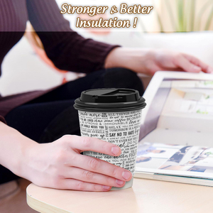 Custom Eco Friendly Disposable Double Wall Paper <b>Cups</b> 8oz-16oz <b>for</b> Wine & Mineral Water Boba Tea Beverage - Product Image 4