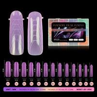 288 Moldes de Uñas de Plástico Reutilizables de Doble Forma, Coloridos, para Uñas Stiletto, Coffin y Almond, Certificados por MSDS para Salón