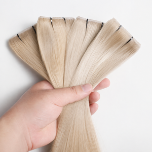 Extensions per capelli all'ingrosso con trama a farfalla, Remy vergine cinese, annodate a mano, a doppia trama, con estremità piene, per saloni - Product Image 4