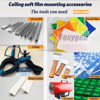 Plafond tendu personnalisé Foxygen Sky Leaves Film Star Pattern, film pour plafond tendu 3D