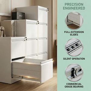 Armoires à tiroirs en acier blanc de qualité industrielle - Unités de stockage empilables haute capacité <span class=keywords><strong>pour</strong></span> entrepôt et bureau - Product Image 5