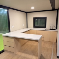 Maison conteneur à 2 étages, villa modulaire extensible, maison préfabriquée, structure en acier en kit avec balcon