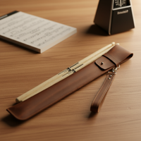 Klassische PU-Leder Trommelstocktasche Tragbare Drumstick-Tasche mit Griff Perkussionsinstrument-Zubehör