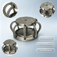 Amortisseur anti-vibration 3D en acier inoxydable 304 pour câble métallique, anti-corrosion, pour véhicules marins et instruments aériens