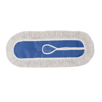 Recharge de tête de vadrouille plate en polyester sergé de 60cm de grande surface, vadrouille à poussière en coton remplaçable pour le nettoyage des sols vente en gros