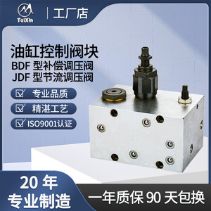 Bloque de Válvulas de Control de Presión Tipo BDF JDF, Sistema Hidráulico, Conexión Roscada de Acero al Carbono - Product Image 1