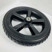 Roue en mousse PU avec moyeu en plastique de 8 pouces, dureté 75-80A, capacité de charge 30-35 kg, pour poussette avec frein