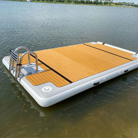 Plateforme de quai gonflable pour yacht, piscine, équipement de jeux aquatiques, île flottante, kayak de pêche, bateau