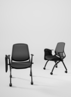 Chaise Pliable avec Table Écriture Attachée Visiteur Invité Maille Back Office Visitor Training Chair