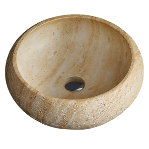 Lavabo Ovale in Pietra Naturale Stile Wabi-sabi, Piano d'Appoggio Artistico per Hotel, Guesthouse e Sale Campione Creative - Product Image 3