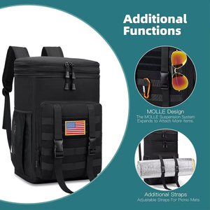 Leakproof <b>20L</b> Cooler Backpack Expandable Tactical Insulated <b>Bag</b> with MOLLE Webbing for Outdoor - Product Image 3