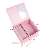 Boîte cadeau décorative rectangulaire rigide à clapet magnétique en matériaux recyclés, design personnalisé, pour fiançailles, avec finition mate