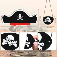 Prix usine nouveauté vente chaude livraison rapide Halloween chapeau de Pirate fait main pour enfants bandeau décorations Portable