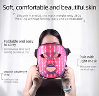 Kinreen Silicon led masque thérapie par la lumière rouge visage et cou avec 460nm 630nm 590nm 850nm
