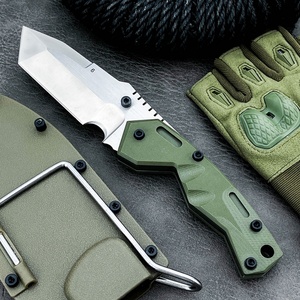 Cuchillo de camping de hoja fija para exteriores, de acero inoxidable, con punta caída y mango de nailon, con funda, para caza, pesca y senderismo. - Product Image 2