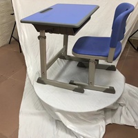 Mobilier scolaire au design unique Ensemble de table de haute qualité avec chaise Réglable manuellement en hauteur, poignée facile à soulever