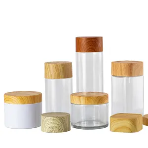Wood grain water transfer printing craft PP plastic Wood grain lid screw cap for cosmetics cream jars