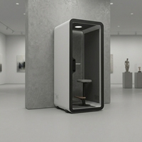 UNIBOOTH Cabine insonorisée moderne et ergonomique 33 dB, ignifuge ISO 23351, à montage rapide, pour laboratoire créatif et atelier, exportation mondiale