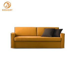Divano Moderno Minimalista a Due Posti in Arancione Brillante, Schiuma ad Alta Resilienza, Rivestimento in Tessuto Premium, Piccolo Arredo per Soggiorno - Product Image 6