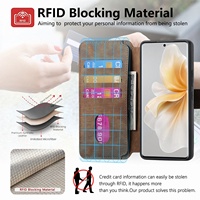 Étui de protection magnétique détachable anti-RFID avec porte-cartes pour Vivo V50 Lite Y29 Y200 S30 Pro – Coque de téléphone intégrale