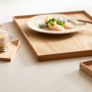 Nhà Tự Nhiên Nhật Bản Thiết Kế Cổ Điển Tro Gỗ Veneer <span class=keywords><strong>MDF</strong></span> Và Gỗ Sồi Khung Phục Vụ Khay Cho Món Ăn Nhẹ Đồ Uống Thực Phẩm - Product Image 5