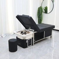 Lit de shampooing électrique thaïlandais haut de gamme, pédicure, spa capillaire thaïlandais avec massage, dossier relevable, spa capillaire avec lit de massage