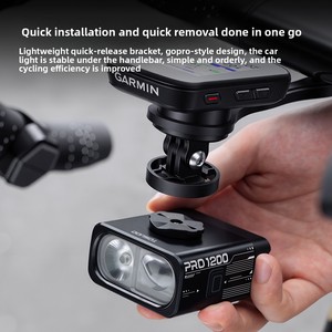 Phare de vélo pliable TOSUOD pour route et montagne, étanche, à dégagement rapide, batterie 4000 mAh, idéal pour le cyclisme nocturne - Product Image 3