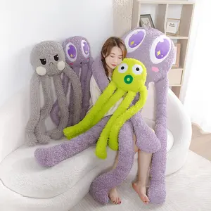 100Cm Gigantische Octopus Zacht En Schattig Knuffeldieren Met Lange Benen Grote Kussens Knuffels Bankdecoratie Op Maat Gemaakte Octopus Pluche