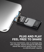 Flash Drive Usb/Otg/Ipad 3 Dalam 1, Flash Drive Usb untuk IOS Perangkat Penyimpanan Eksternal Usb 3.0