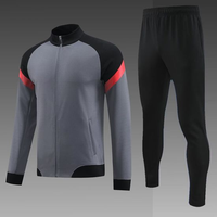 Grosir kustom menjalankan sepak bola pakaian poliester olahraga latihan baju olahraga kualitas tinggi dua bagian Tracksuit