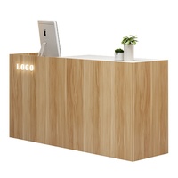 Magasin de vêtements moderne pour femmes Bureau de réception Petit comptoir de paiement en bois pour magasins spécialisés Yoga Salon de beauté Réception
