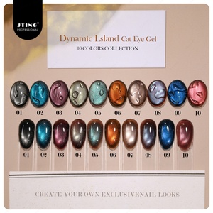 JTING Fournisseur de premier plan, Collection de vernis à ongles gel effet œil de chat Dynamic Island 10 couleurs, sans TPO/HEMA, vernis à ongles gel UV professionnel OEM - Product Image 3