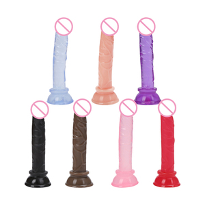 Vente en gros d'usine, jouets sexuels en cristal de gelée, pénis artificiel en PVC avec ventouse, <span class=keywords><strong>mini</strong></span> pénis coloré, jouet sexuel pour femmes - Product Image 6