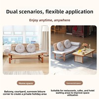 Conjunto de Sillón Reclinable de Mimbre con Estructura de Acero, Estilo Chino Moderno, para Jardín, Balcón, Hogar, Protección Solar