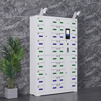 Estación de Carga para Teléfonos Móviles Inteligente WLAN W-CL23, con Cerradura Electrónica, Protección por Contraseña y Ranura para Monedas