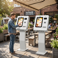 THLEE Lecteur de cartes de paiement en libre-service sur pied pour extérieur, lecteur de codes-barres, écran tactile, écran LCD haute résolution, SDK personnalisable