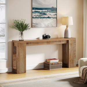 US Local 70.9-Inch Extra Long <strong>Console</strong> <strong>Table</strong>, Farmhouse Wood Sofa <strong>Table</strong> Behind Couch, <strong>Narrow</strong> Entryway Accent <strong>Table</strong> - Product Image 2