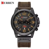 Nouvelle montre à quartz pour homme, style décontracté et professionnel, avec boîtier en alliage de luxe 8314, bracelet en cuir, cadran à aiguilles, étanche, date automatique, 48 mm