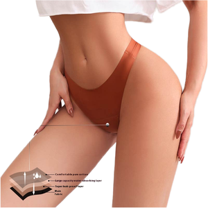 Biancheria intima fisiologica a quattro strati a forma di T da donna con Logo su Stock senza traccia transfrontaliera in vita per zie all'ingrosso - Product Image 1