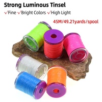 Matériaux de pêche en tinsel lumineux pour hameçons assist, jigs, leurres, montages Sabiki, streamers, mouches Midge et Nymph (corps, ailes, pattes, queue)