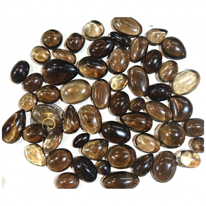 Lot en gros de cabochons en quartz fumé, vendus au poids, avec différentes formes et tailles, utilisés pour la fabrication de bijoux. Lot de pierres en quartz fumé. - Product Image 2